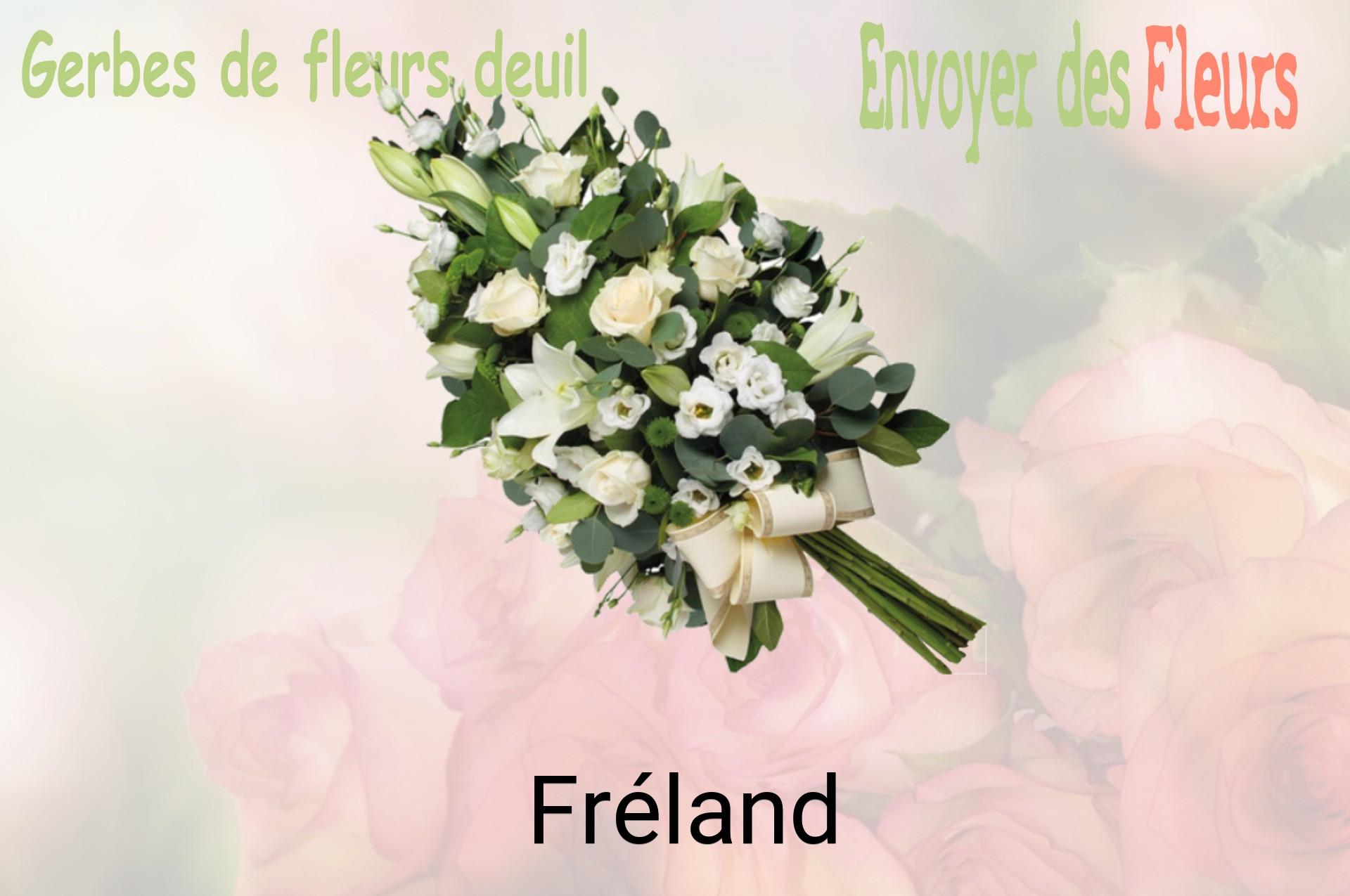 Gerbe de fleurs de deuil livrée à Fréland